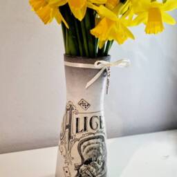 Alice in Wonderland Bud Vase Vintage Style Botanical Decor - thumbnail 2