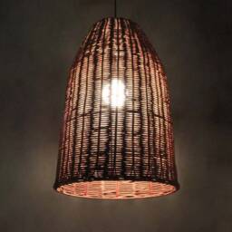 Brown Rattan Pendant Lights-Tall Lampshade-Lighting Fixtures-Holiday Lighting - Table Lighting-Rustic Restaurant Lighting-110-240V - thumbnail 2