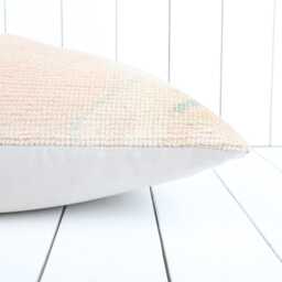 Vintage Kilim Lumbar Pillow Cover 12x20 Wool Cushion - thumbnail 4