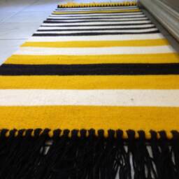 "Small Striped Wool Rug ""Maya The Bee" - thumbnail 2