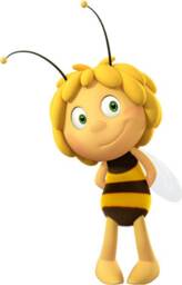 "Small Striped Wool Rug ""Maya The Bee" - thumbnail 4