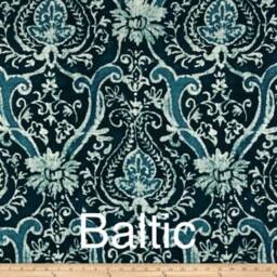 Sarasa Linen Cushion Cover, Teal Blue Floral Pillow - thumbnail 3