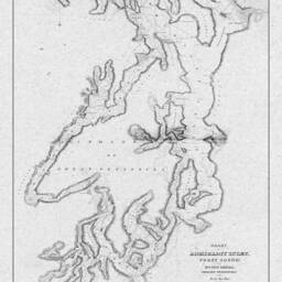 Antique Admiralty Inlet Chart Print Puget Sound & Hoods Canal - thumbnail 2