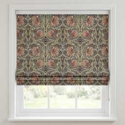 Custom Made To Measure Roman Blind Shade William Morris Pimpernel Russet Hand Crafted - thumbnail 1
