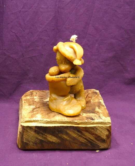 "Pure Beeswax Candle ""Christmas Bear" - image 1