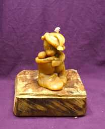 "Pure Beeswax Candle ""Christmas Bear"