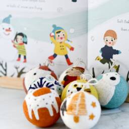 Felt Christmas Tree Bauble Ornament, Fair Trade Decor - thumbnail 3