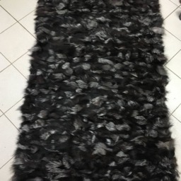 Real Silver Fox Fur Blanket. Genuine Fox Fur Throw. Carpet. Rug - thumbnail 2
