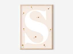 Personalised Girls Pastel Ditsy Flower Initial Print. Perfect For A Room, Nursery Or Playroom - Unframed - thumbnail 1