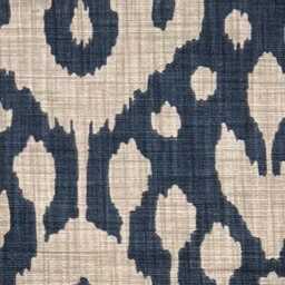 Dark Navy Geometric Cotton, Circular Drum Lampshade /Ceiling Shade, With A White Lining - thumbnail 2
