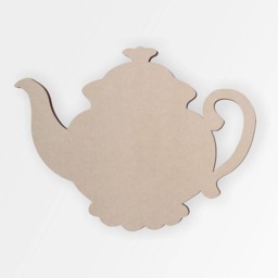 Unfinished Wooden Teapot Shape Diy Wall Art Decor - thumbnail 3