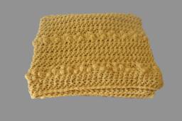 Handmade Crochet Baby Blanket, Sungold Afghan, Crib Blanket