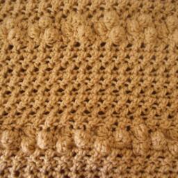 Handmade Crochet Baby Blanket, Sungold Afghan, Crib Blanket - thumbnail 4