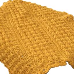 Handmade Crochet Baby Blanket, Sungold Afghan, Crib Blanket - thumbnail 2