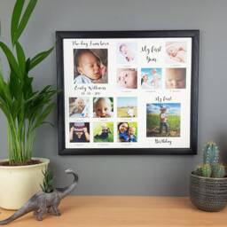 My First Year, Personalised Photo Frame. First Birthday Gift, Newborn Baby Keepsake - thumbnail 3