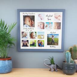 My First Year, Personalised Photo Frame. First Birthday Gift, Newborn Baby Keepsake - thumbnail 2