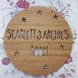 Personalised Wooden Wall/Door Hanging - Stars-Wall Hanging-Wall Art-Wooden Sign-Custom-Kids Gift-Baby Gift-Lasercut-Bedroom