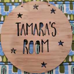 Personalised Wooden Wall/Door Hanging - Stars-Wall Hanging-Wall Art-Wooden Sign-Custom-Kids Gift-Baby Gift-Lasercut-Bedroom - thumbnail 3