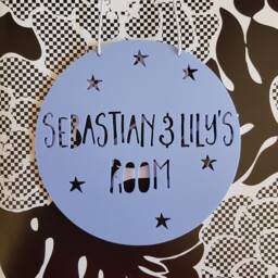 Personalised Wooden Wall/Door Hanging - Stars-Wall Hanging-Wall Art-Wooden Sign-Custom-Kids Gift-Baby Gift-Lasercut-Bedroom - thumbnail 2
