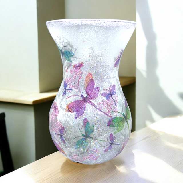 Dragonfly Vase, Gifts, Glass Vases, Vase For Flowers, Pretty Decor, Gift Mum, Unique Goft Her - image 1