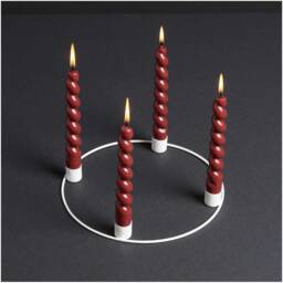 Advent Wreath Candle Holder White