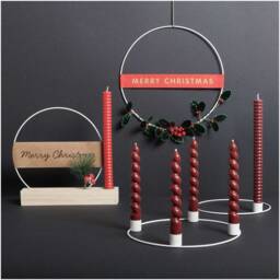 Advent Wreath Candle Holder White - thumbnail 2