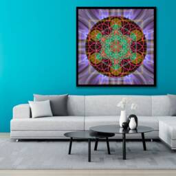 Flower Of Life Tapestry Sacred Geometry Mandala Wall Hanging - thumbnail 2