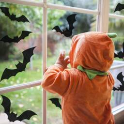 Halloween Window Stickers. Decorations, Flying Bats Stickers, Decals, Removable Wall Art - thumbnail 2