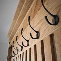Oak Monks Bench - Entryway Shoe Storage & Coat Rack Seat, Custom Handmade Hallway Furniture - thumbnail 2