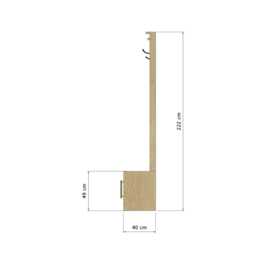 Oak Monks Bench - Entryway Shoe Storage & Coat Rack Seat, Custom Handmade Hallway Furniture - thumbnail 4
