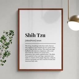 Shih Tzu Funny Definition Dog Wall Art Print - thumbnail 2