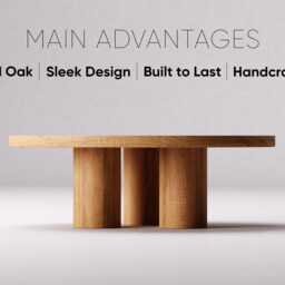 Aesthetic Nesting Coffee Table - Set Of Round Unique Wood Nesting Japandi - thumbnail 3