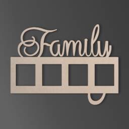 Family Photo Frame Unfinished Wooden Wall Art, Many Sizes - thumbnail 2