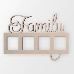 Family Photo Frame Unfinished Wooden Wall Art, Many Sizes - thumbnail 3