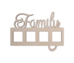 Family Photo Frame Unfinished Wooden Wall Art, Many Sizes - thumbnail 1