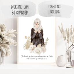 Eid Gifts For Women, Islamic Gifts, Gift Best Friend, Sister, Personalised Print, Muslim Ramadan Gift, A4 Print No Frame - thumbnail 2