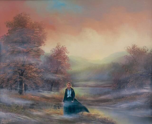Mr. Darcy Walking Oil Painting Art Print - 2005 Pride & Prejudice Matthew Macfadyen Jane Austen Elizabeth Bennet - image 1