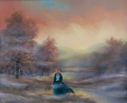Mr. Darcy Walking Oil Painting Art Print - 2005 Pride & Prejudice Matthew Macfadyen Jane Austen Elizabeth Bennet - thumbnail 1