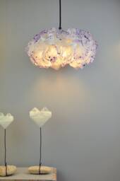 Purple Paper Lampshade Handmade Pendant Light