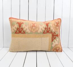 Handmade Vintage Turkish Kilim Pillow Cover - 16x24 - thumbnail 1