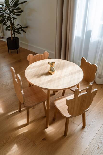 Kid Table & Chairs, Sensory With Toddler Chair, For Weaning Playing - image 1