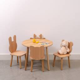 Kid Table & Chairs, Sensory With Toddler Chair, For Weaning Playing - thumbnail 2
