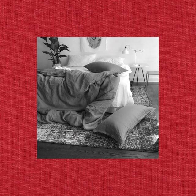 Autumn Red Linen Duvet Cover - 100% Flax Natural Fabric Modern Bedding Made To Order in The Usa - image 1