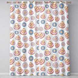 Cute Easter Bunny Chick Carrot Egg Pastel Confetti Seamless Pattern Readymade Eyelet Ring Top Thermal 100% Blackout Curtains - thumbnail 2