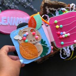 Busy Book-Quiet Book-Activity Book-First BookBaby Activity Book-Felt Quiet Toys-Montessori Toys-Educational Toys-Felt Book - thumbnail 3