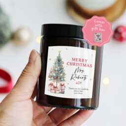 Christmas Gift For Childminder Nursery Key Worker Teacher Dinner Ladies - Candles Teaching Assistant - thumbnail 1