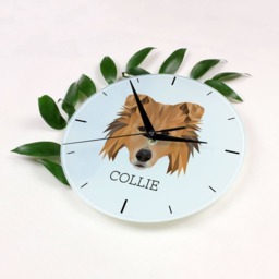 A Clock With A Collie Dog. New Collection The Geometric Dog - thumbnail 2