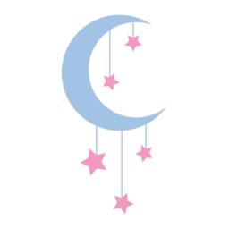 Moon & Stars Vinyl Wall Decal - Nursery Kids Room Decor - thumbnail 3