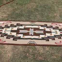 Custom Length Handwoven Wool Navajo Runner Rug, Southwestern Pattern Native American Style Mexican Decor Zapotec Rug - thumbnail 4