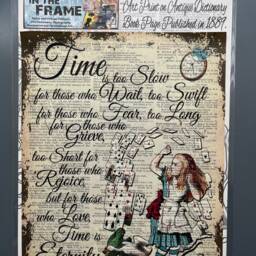Alice in Wonderland Wall Art, Dictionary Art Print, Love Quotation, Unique Home Decor - thumbnail 2